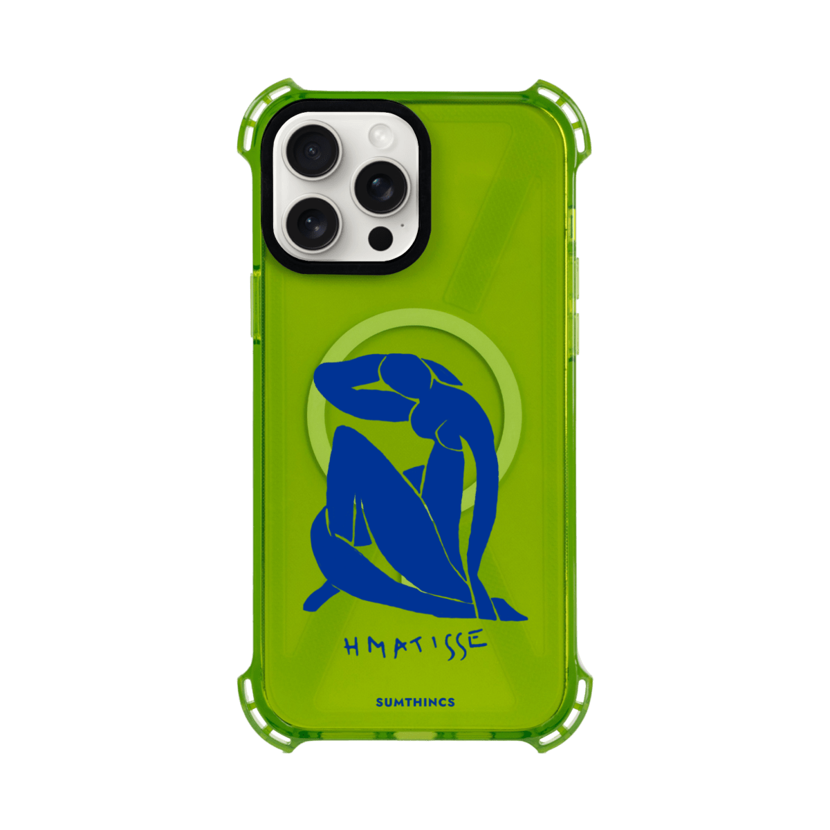 iPhone Blue Woman Bumper Telefon Kılıfı Yeşil - Sumthincs