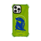 iPhone Blue Woman Bumper Telefon Kılıfı Yeşil - Sumthincs