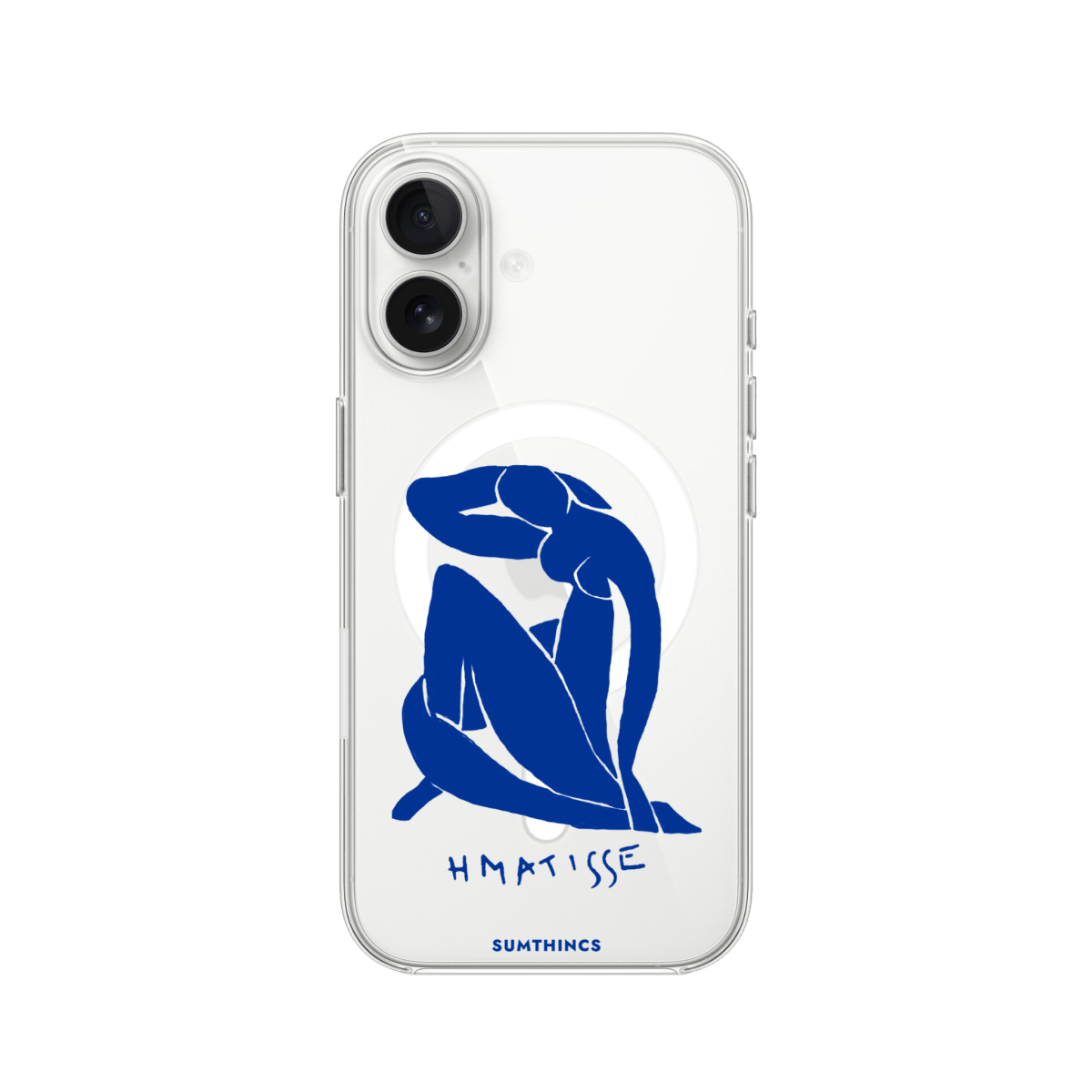 iPhone Blue Woman Clear Magsafe Telefon Kılıfı - Sumthincs