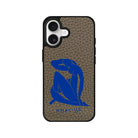 iPhone Blue Woman Leather Deri Telefon Kılıfı Haki - Sumthincs