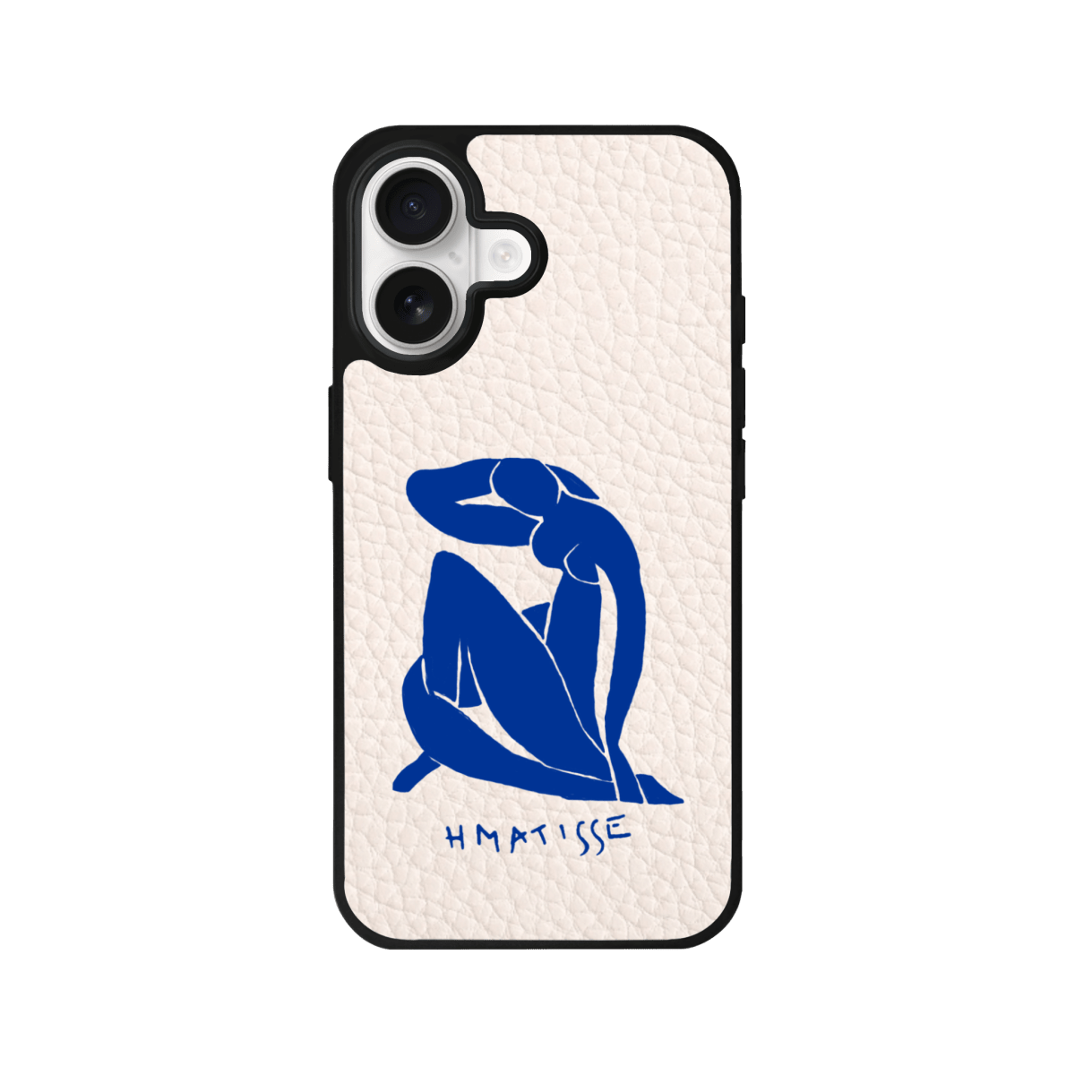 iPhone Blue Woman Leather Deri Telefon Kılıfı Bej - Sumthincs