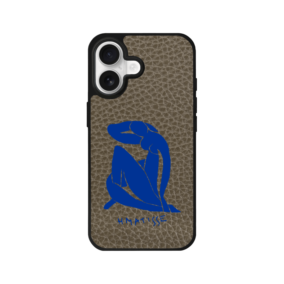 iPhone Blue Woman Leather Deri Telefon Kılıfı Haki - Sumthincs