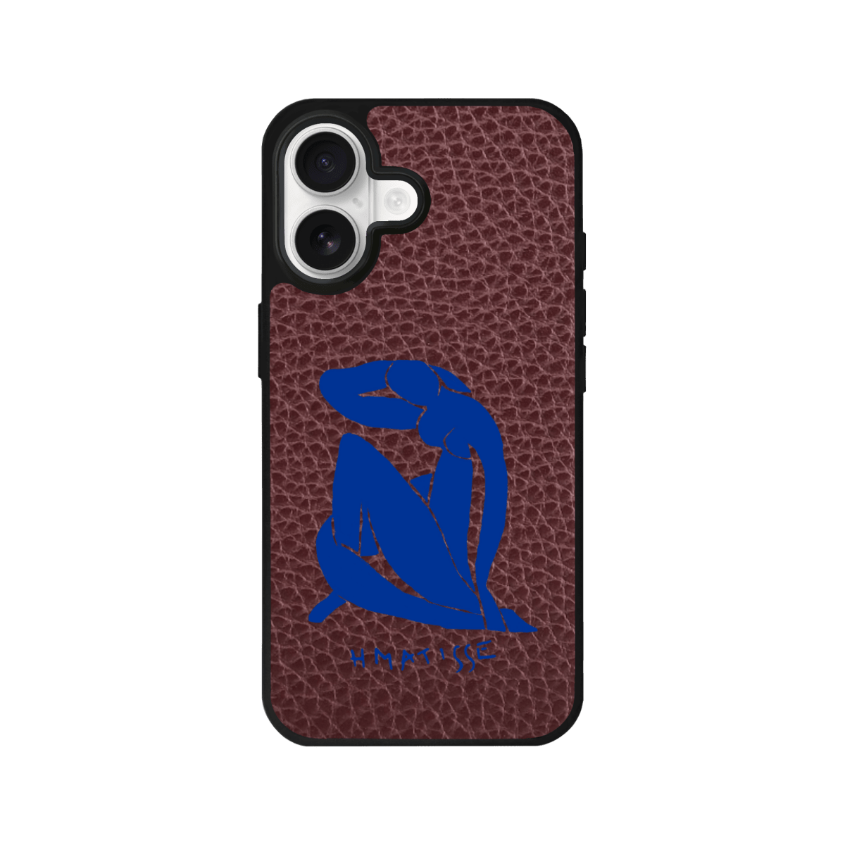 iPhone Blue Woman Leather Deri Telefon Kılıfı Bordo - Sumthincs