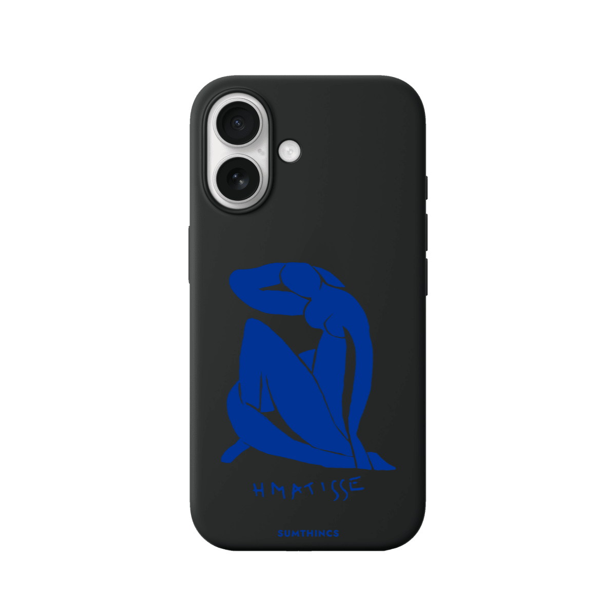iPhone Blue Woman Premium Telefon Kılıfı Siyah - Sumthincs