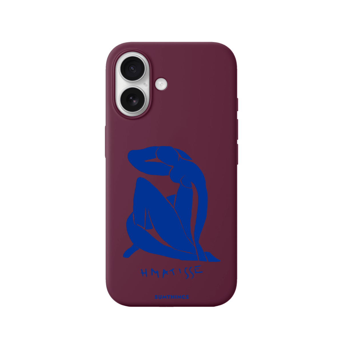 iPhone Blue Woman Premium Telefon Kılıfı Bordo - Sumthincs