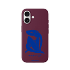 iPhone Blue Woman Premium Telefon Kılıfı Bordo - Sumthincs