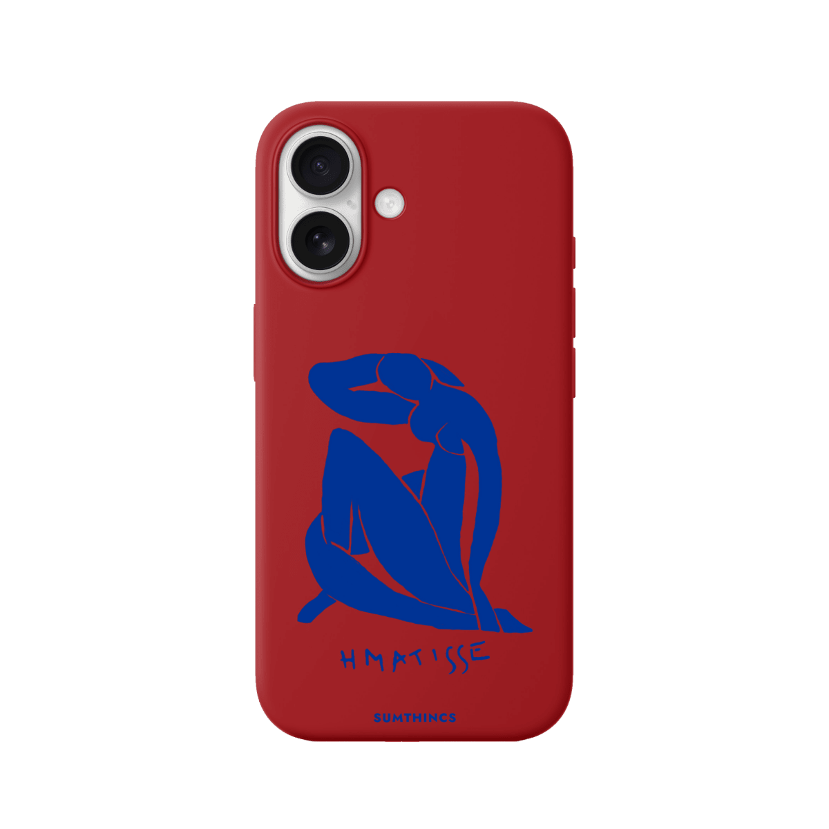 iPhone Blue Woman Premium Telefon Kılıfı Kırmızı - Sumthincs