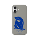 iPhone Blue Woman Premium Telefon Kılıfı Gri - Sumthincs