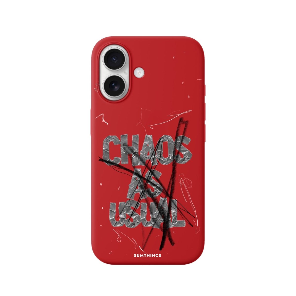 iPhone Chaos Premium Telefon Kılıfı Kırmızı - Sumthincs