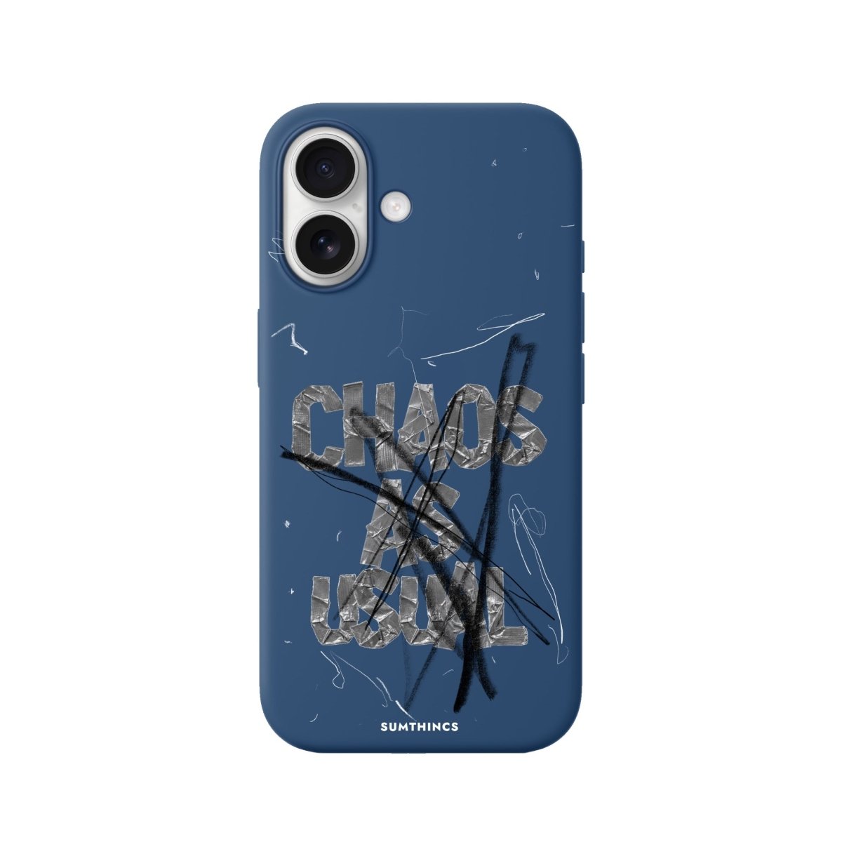 iPhone Chaos Premium Telefon Kılıfı Pasifik Mavi - Sumthincs