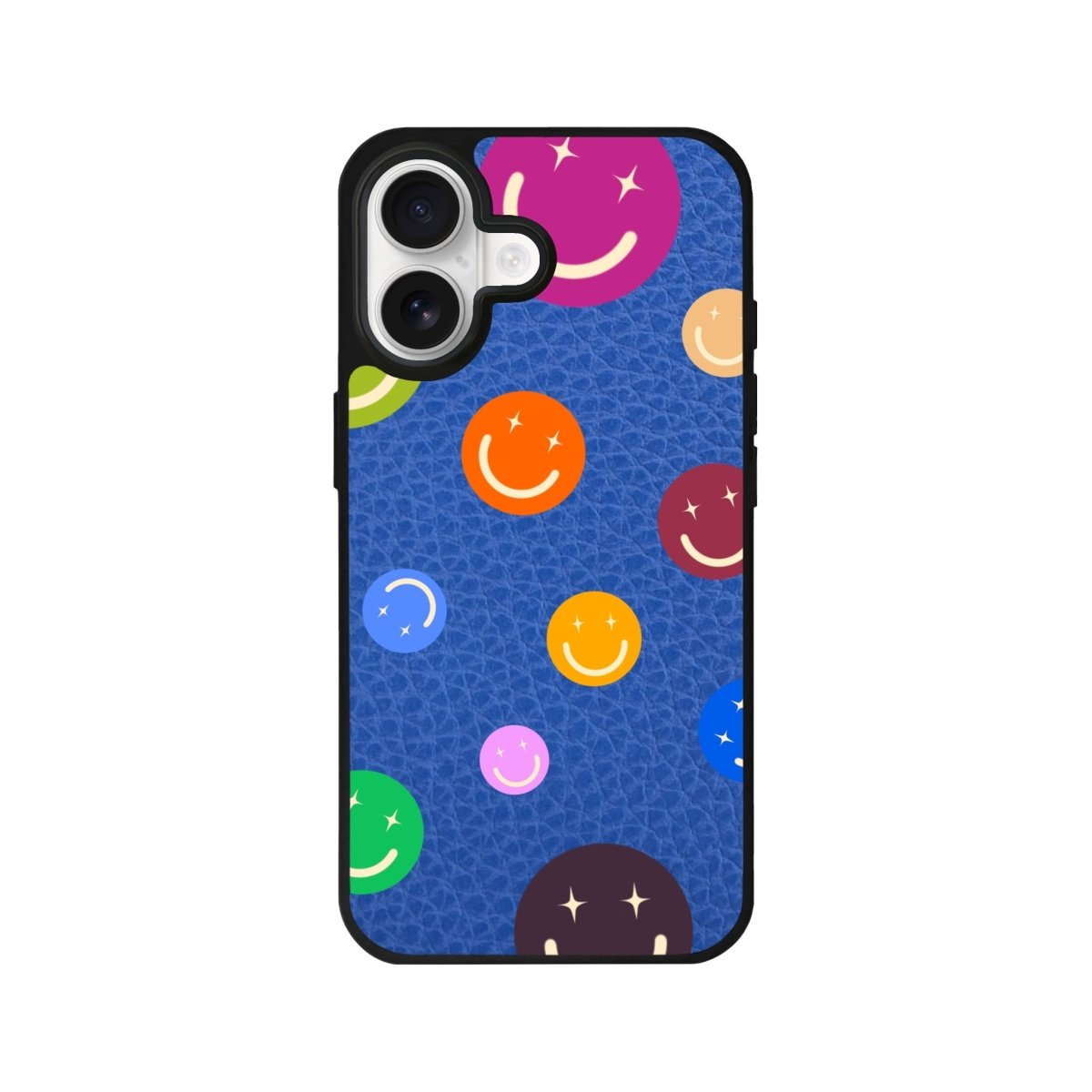 iPhone CheerUp Leather Deri Telefon Kılıfı Mavi - Sumthincs