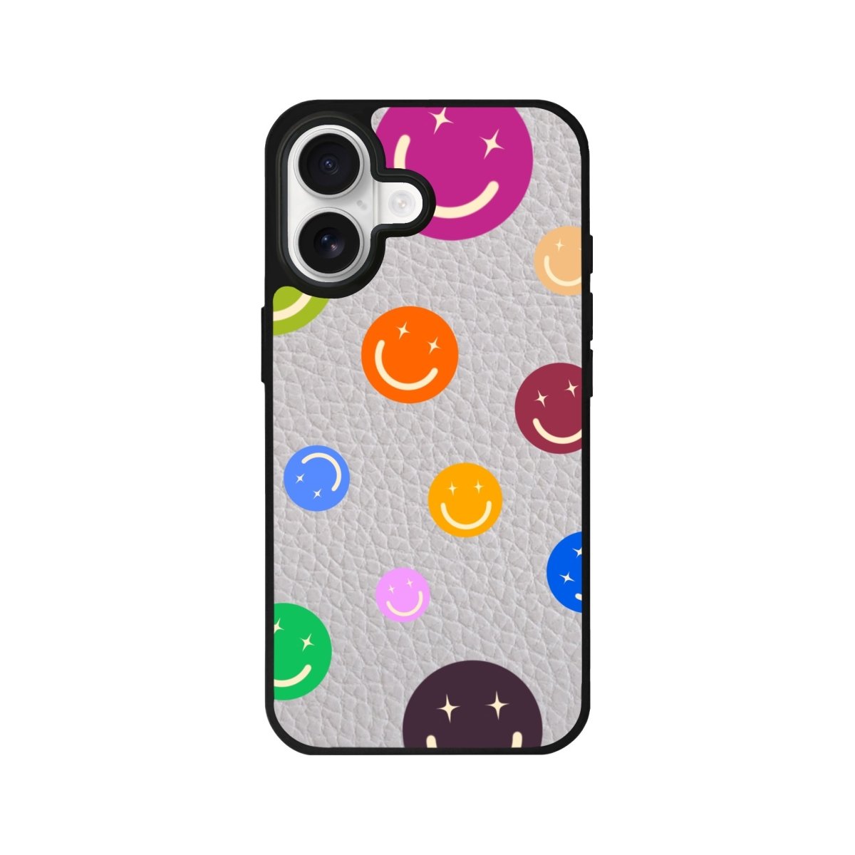 iPhone CheerUp Leather Deri Telefon Kılıfı Gri - Sumthincs