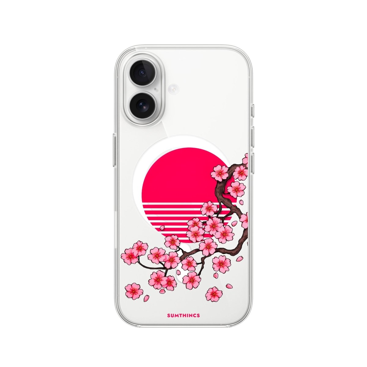 iPhone Cherry Blossom Dawn Clear Magsafe Telefon Kılıfı - Sumthincs