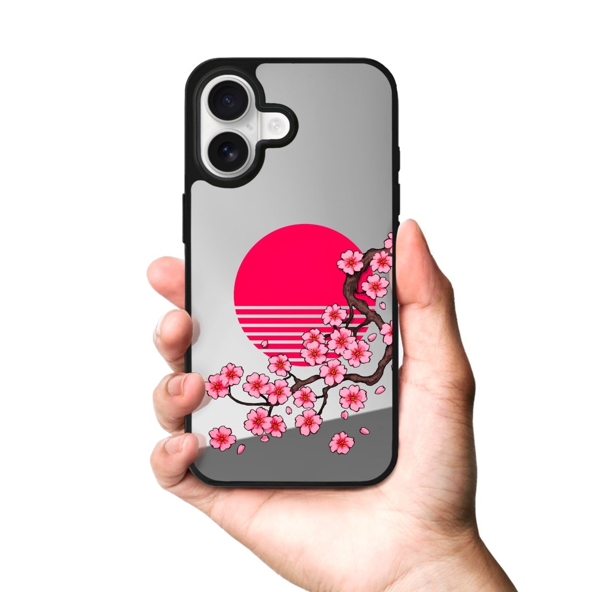 iPhone Cherry Blossom Dawn Mirror Aynalı Telefon Kılıfı - Sumthincs