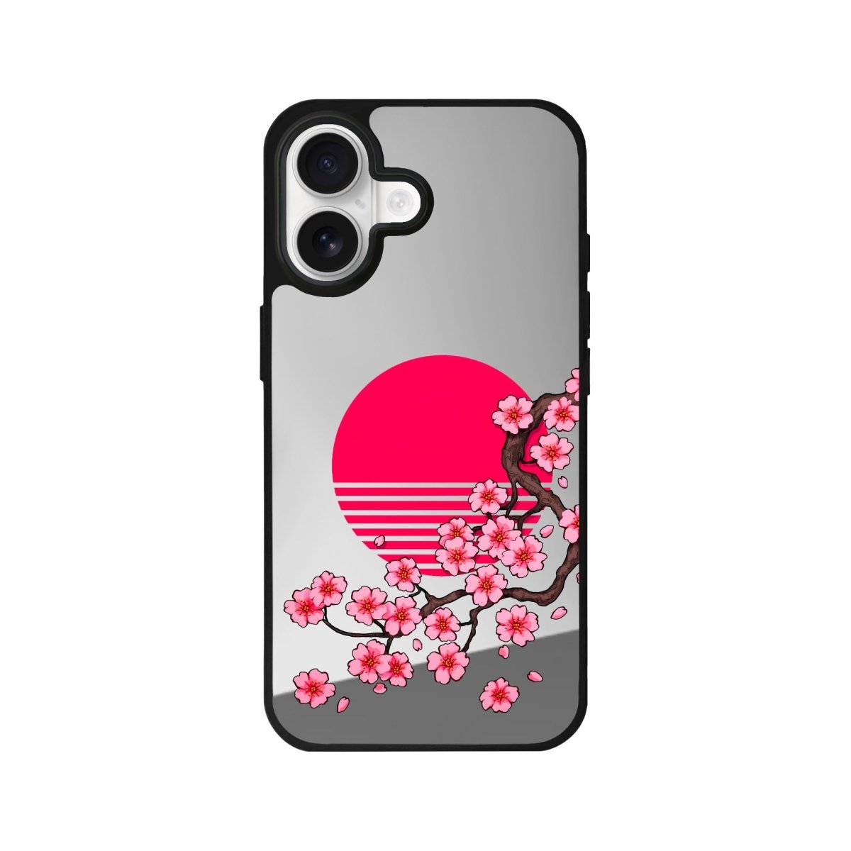 iPhone Cherry Blossom Dawn Mirror Aynalı Telefon Kılıfı - Sumthincs