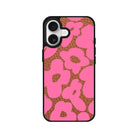 iPhone Daisy Pop Leather Deri Telefon Kılıfı Kahverengi - Sumthincs