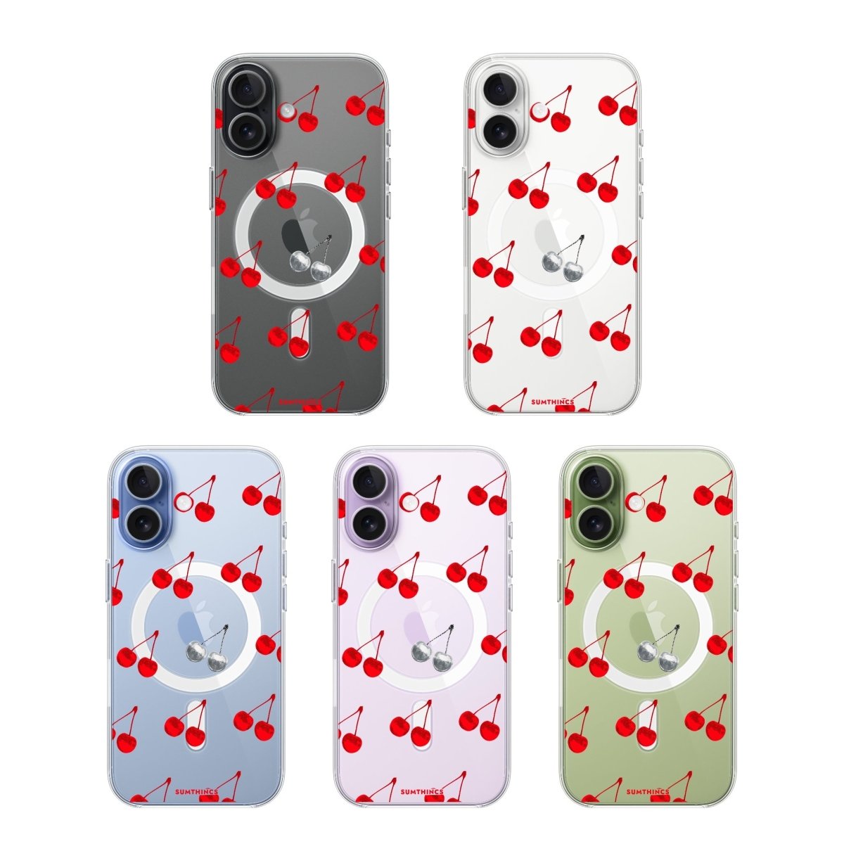 iPhone Disco Cherry Clear Magsafe Telefon Kılıfı - Sumthincs