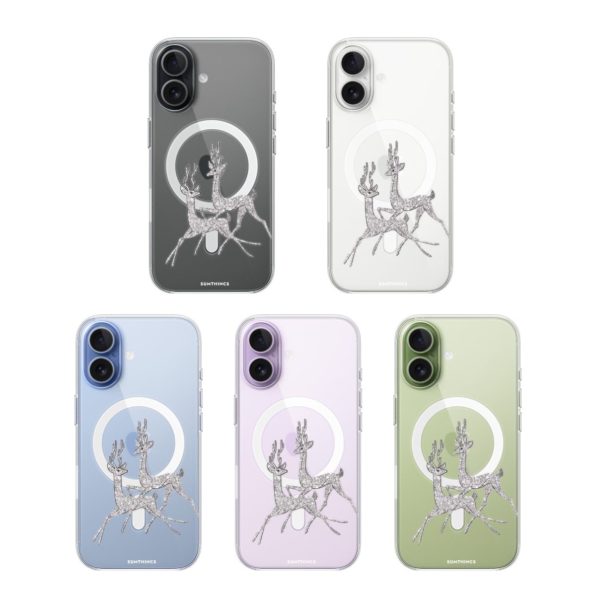 iPhone Disco Deers Clear Magsafe Telefon Kılıfı - Sumthincs