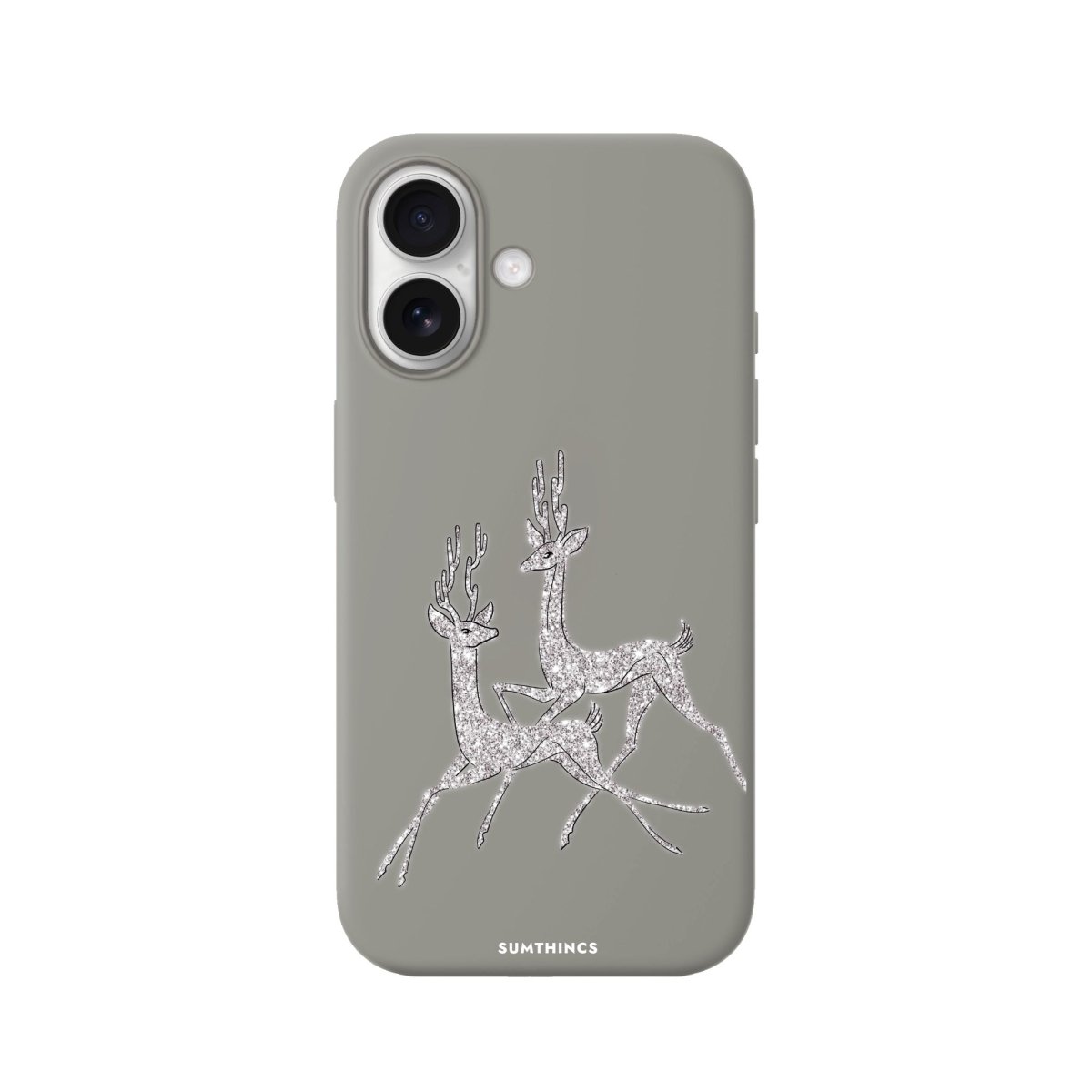 iPhone Disco Deers Premium Telefon Kılıfı Gri - Sumthincs