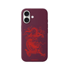 iPhone Dragon Premium Telefon Kılıfı Bordo - Sumthincs