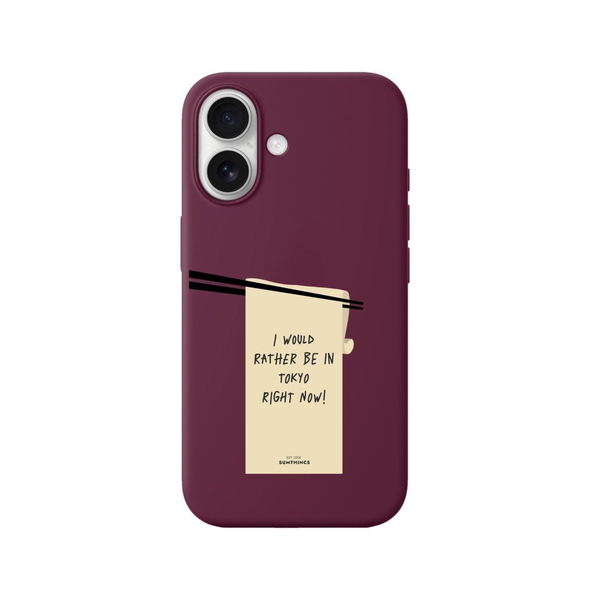 iPhone Elsewhere Premium Telefon Kılıfı Bordo - Sumthincs