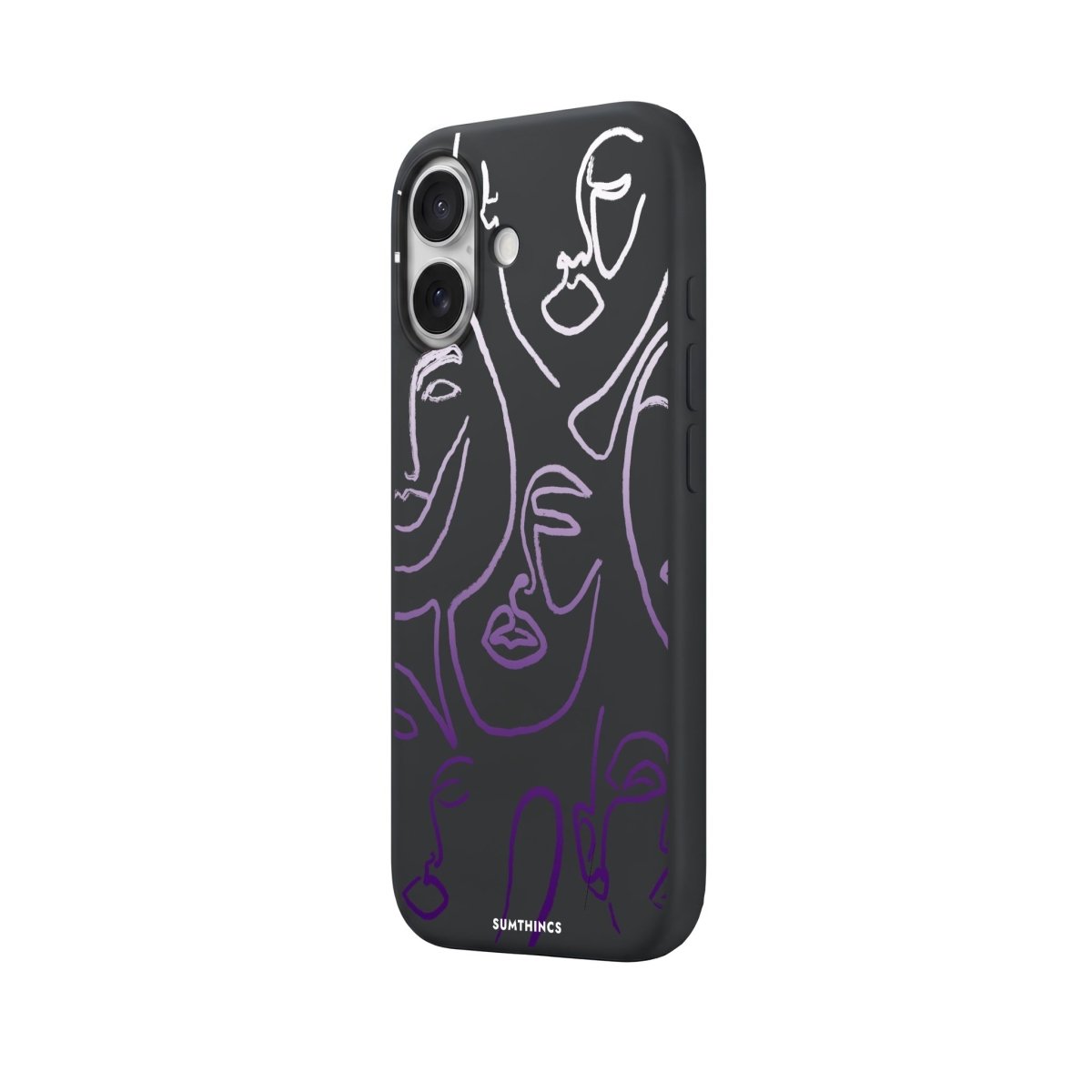 iPhone Faces Premium Telefon Kılıfı Bordo - Sumthincs
