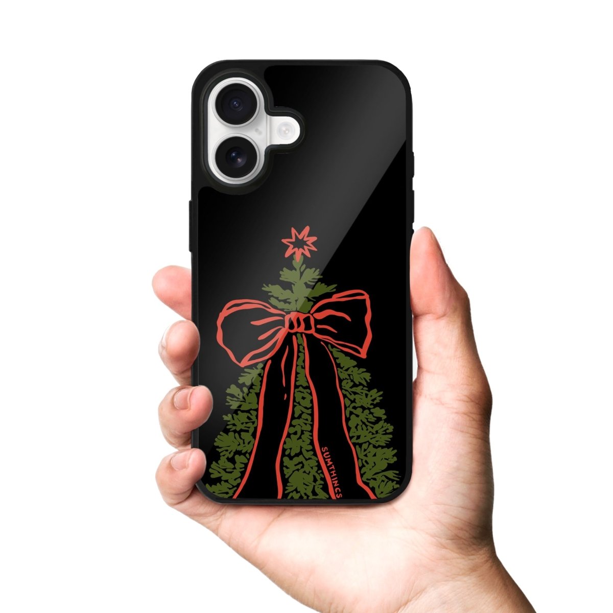iPhone Festive Ribbon Glossy Telefon Kılıfı - Sumthincs