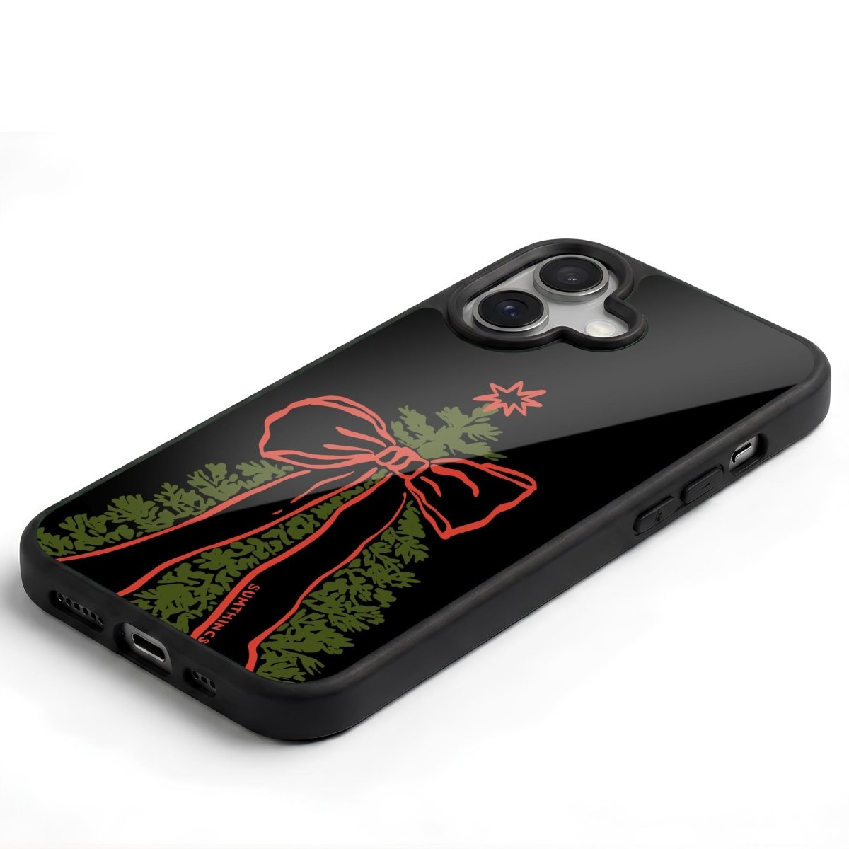 iPhone Festive Ribbon Glossy Telefon Kılıfı - Sumthincs