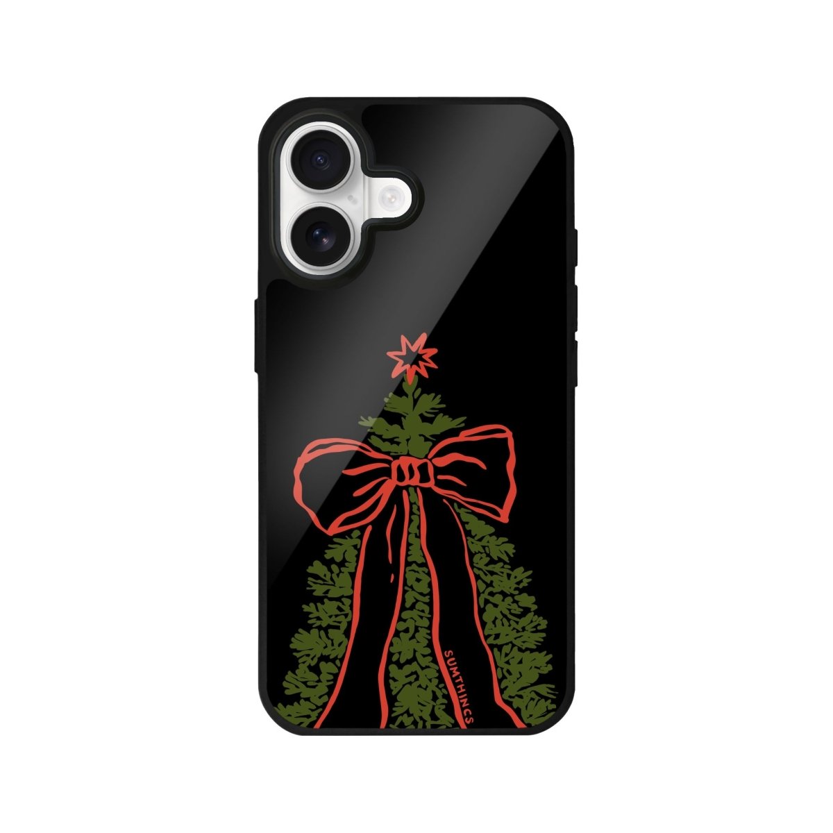 iPhone Festive Ribbon Glossy Telefon Kılıfı - Sumthincs