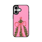 iPhone Festive Ribbon Leather Deri Telefon Kılıfı Pembe - Sumthincs