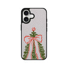 iPhone Festive Ribbon Leather Deri Telefon Kılıfı Gri - Sumthincs