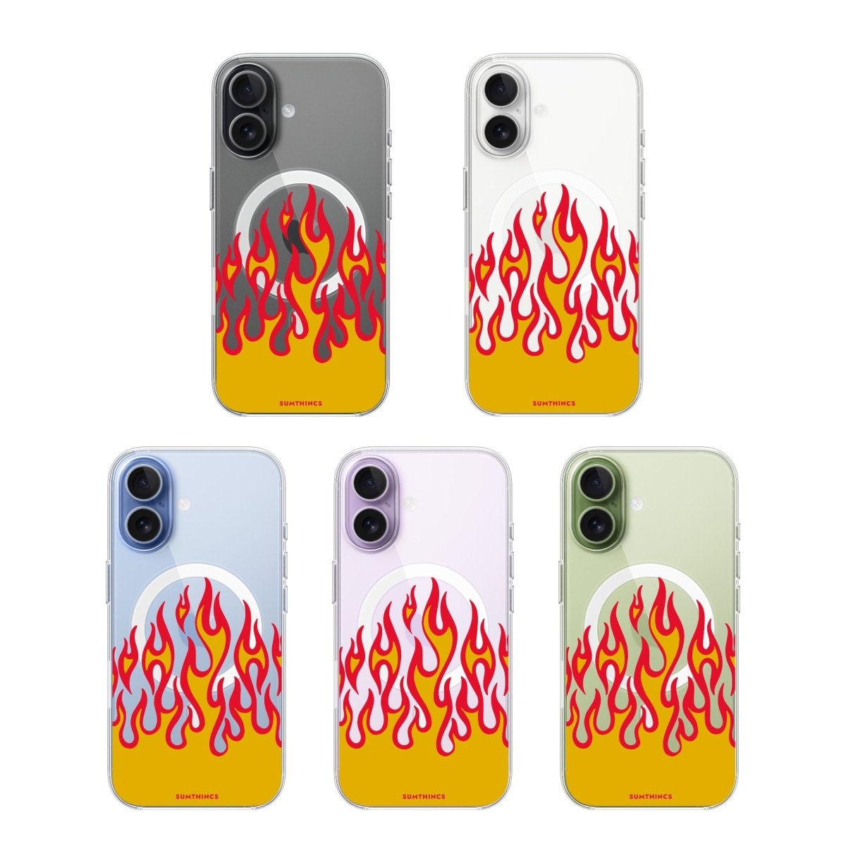 iPhone Flamme Clear Magsafe Telefon Kılıfı - Sumthincs