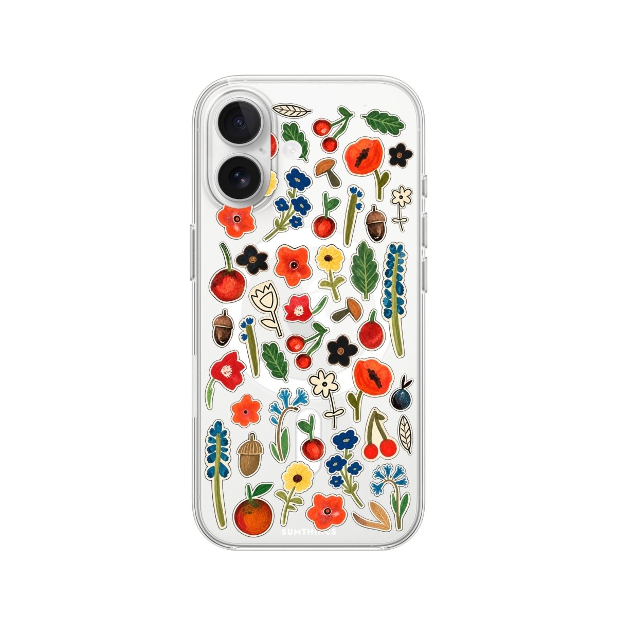 iPhone Folk Garden Clear Magsafe Telefon Kılıfı - Sumthincs