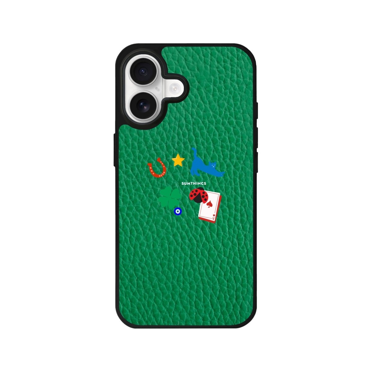 iPhone Fortune Leather Deri Telefon Kılıfı Yeşil - Sumthincs