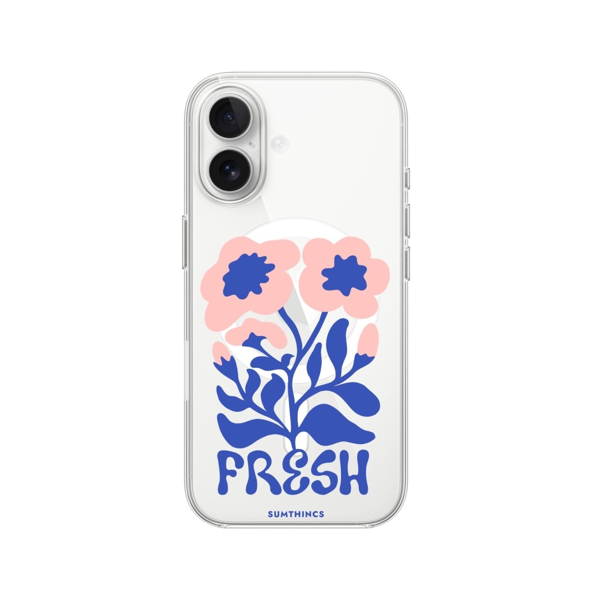 iPhone Fresh Flowers Clear Magsafe Telefon Kılıfı - Sumthincs