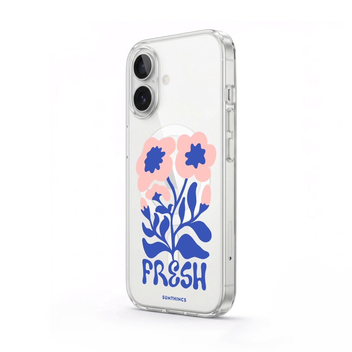 iPhone Fresh Flowers Clear Magsafe Telefon Kılıfı - Sumthincs