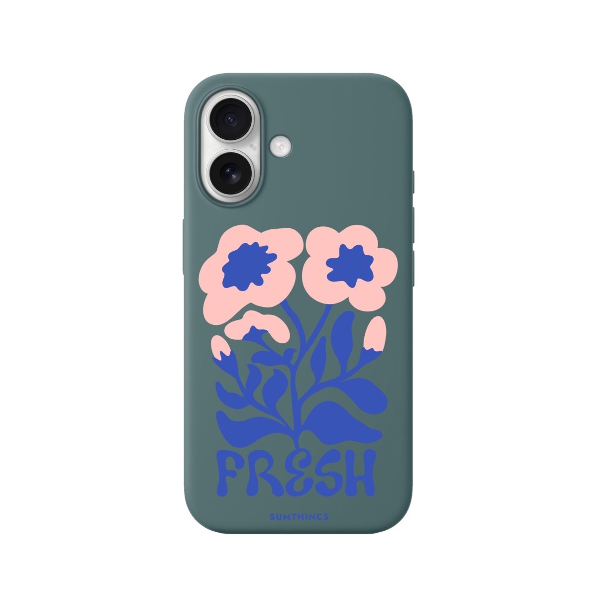 iPhone Fresh Flowers Premium Telefon Kılıfı Kaktüs Yeşili - Sumthincs