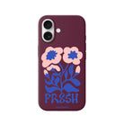 iPhone Fresh Flowers Premium Telefon Kılıfı Bordo - Sumthincs