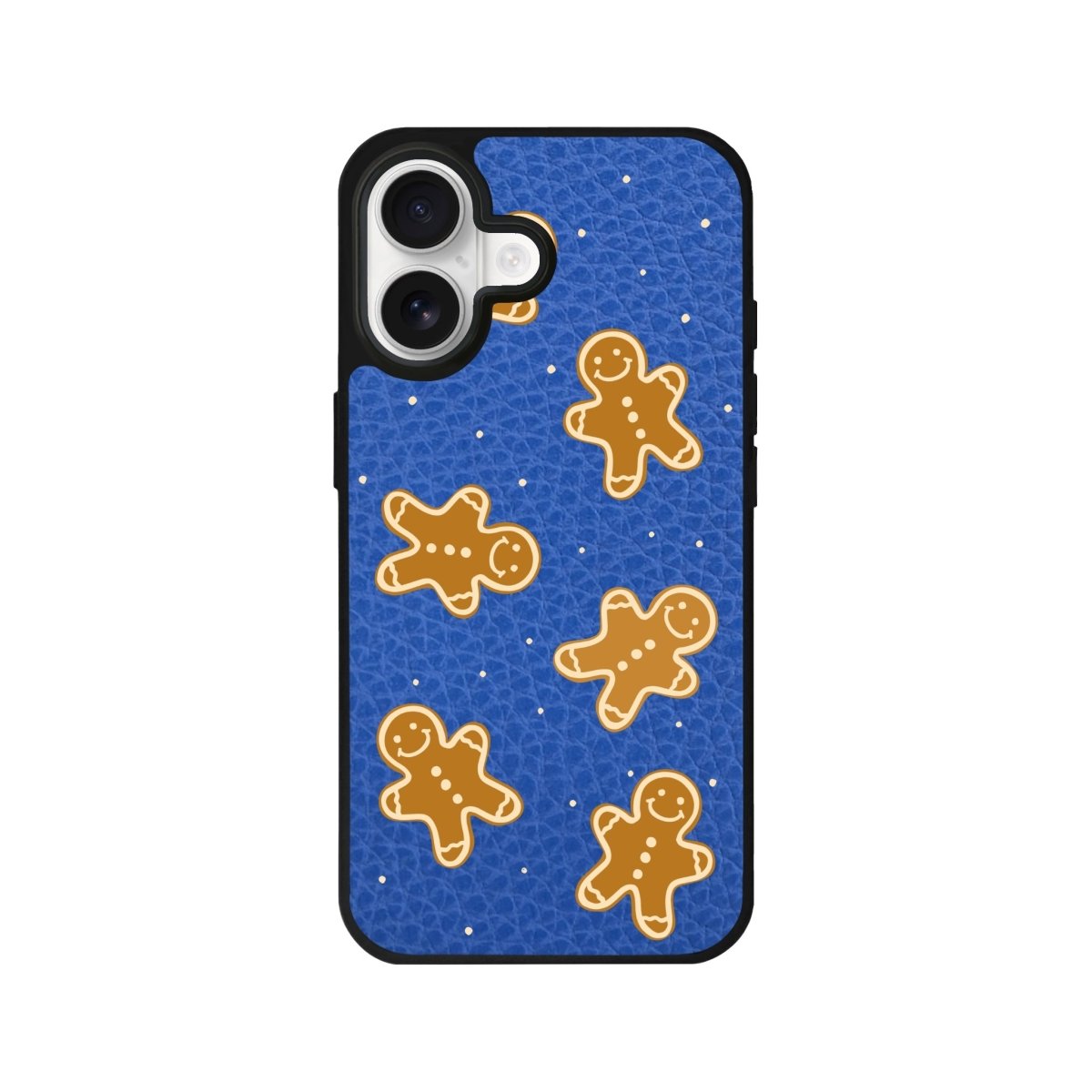iPhone Gingerbread Man Leather Deri Telefon Kılıfı Mavi - Sumthincs