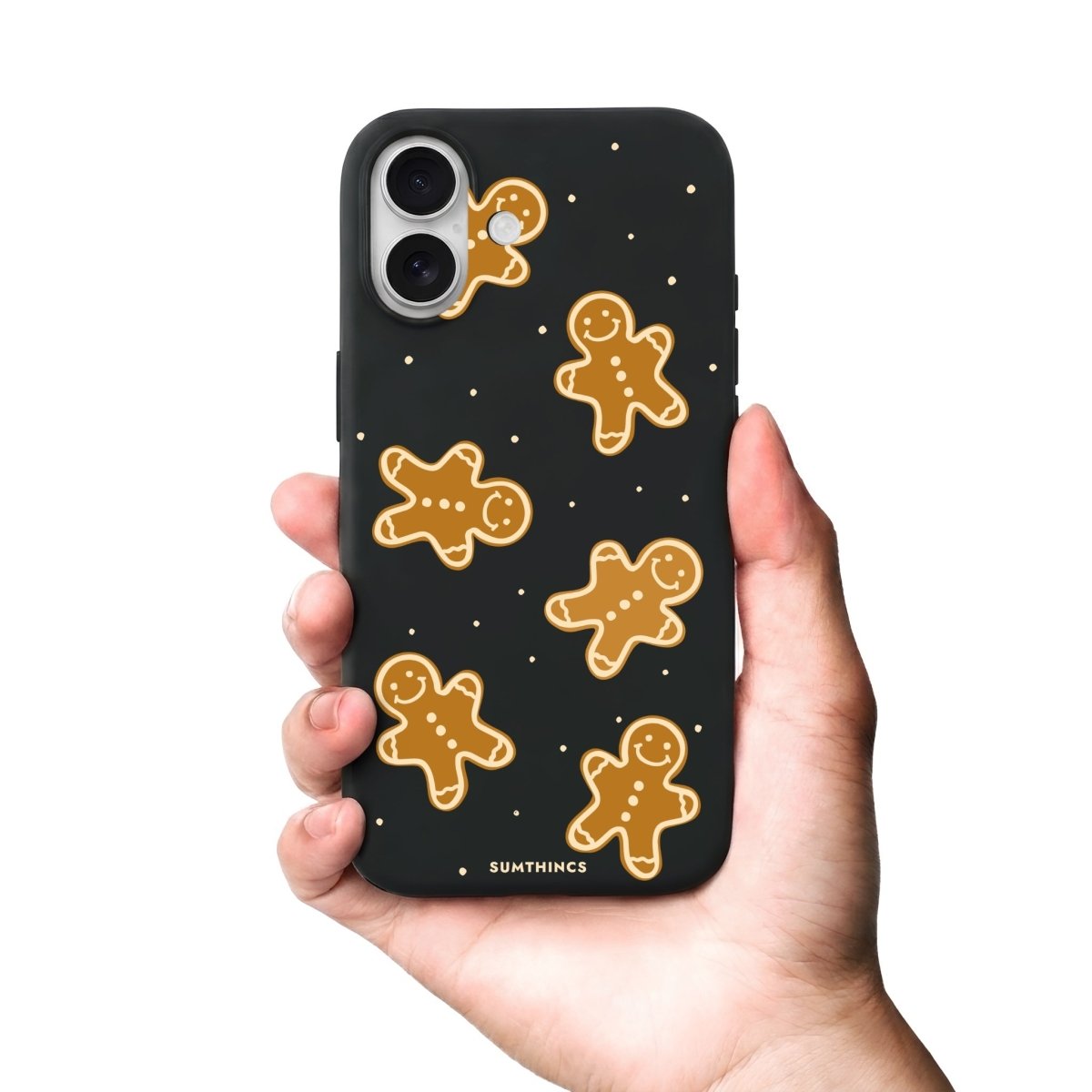 iPhone Gingerbread Man Premium Telefon Kılıfı Gri - Sumthincs