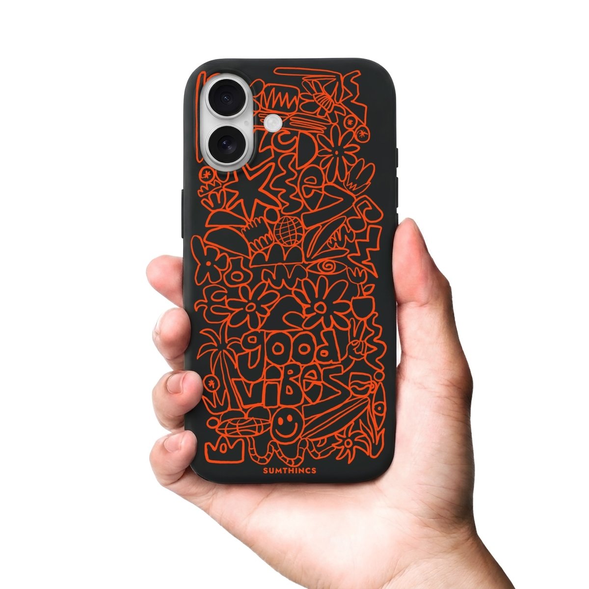 iPhone Good Vibes Premium Telefon Kılıfı Bordo - Sumthincs