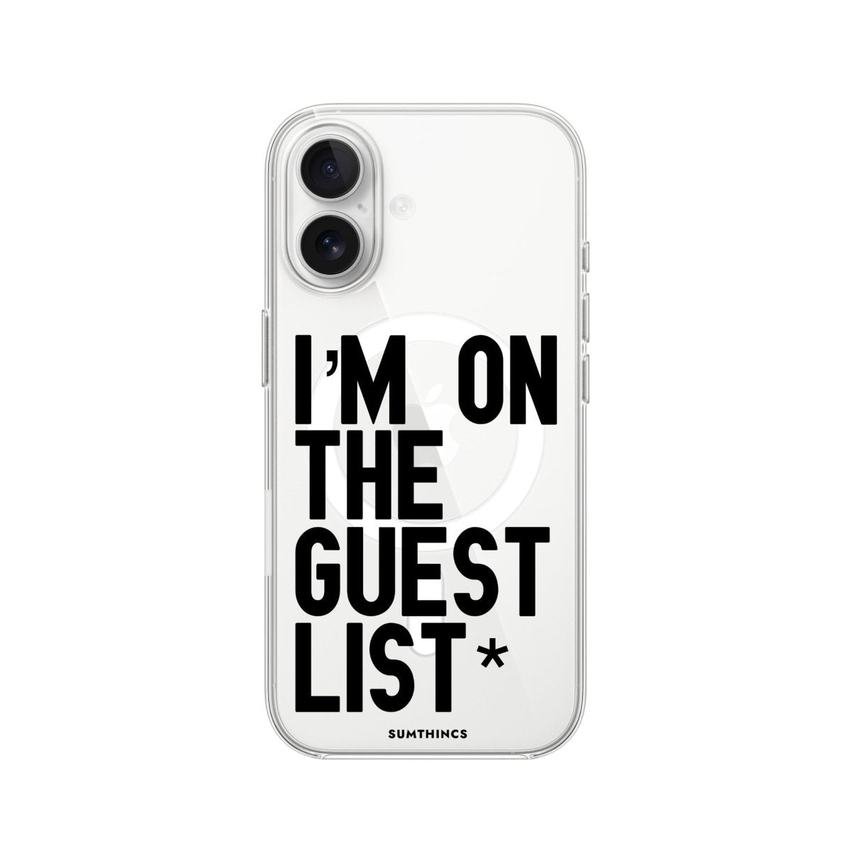 iPhone Guest List Clear Magsafe Telefon Kılıfı - Sumthincs