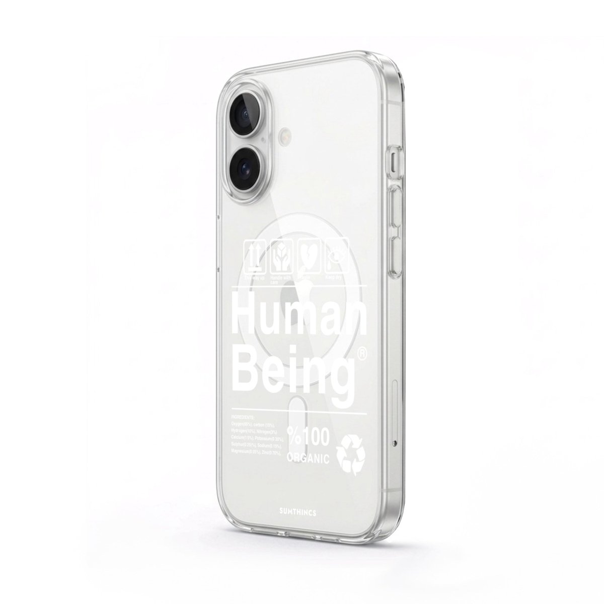 iPhone Human Being Clear Magsafe Telefon Kılıfı - Sumthincs