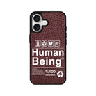 iPhone Human Being Leather Deri Telefon Kılıfı Bordo - Sumthincs