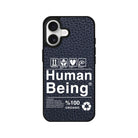 iPhone Human Being Leather Deri Telefon Kılıfı Pasifik Mavi - Sumthincs