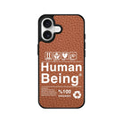 iPhone Human Being Leather Deri Telefon Kılıfı Kahverengi - Sumthincs