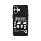 iPhone Human Being Leather Deri Telefon Kılıfı Siyah - Sumthincs