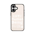 iPhone Human Being Leather Deri Telefon Kılıfı Bej - Sumthincs