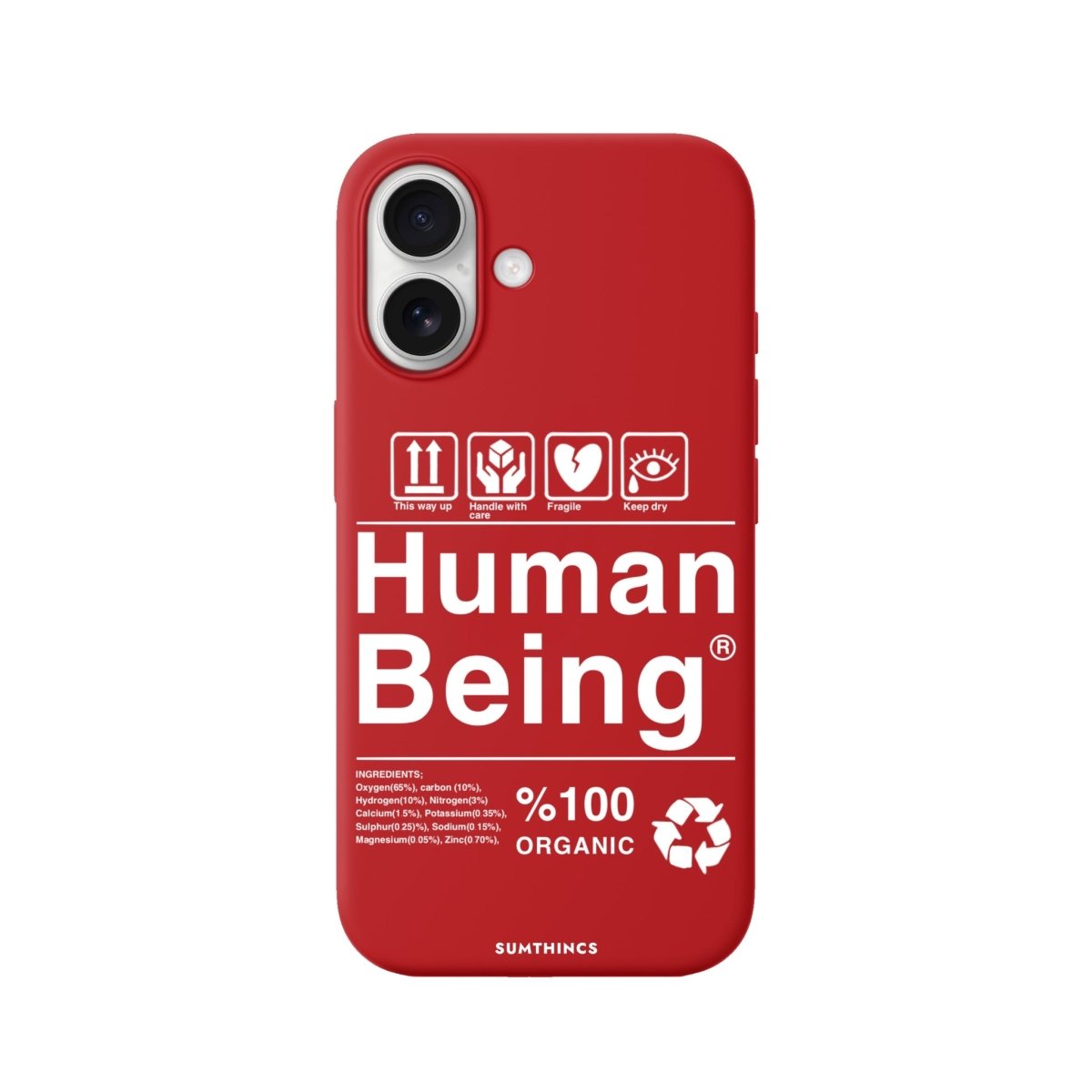 iPhone Human Being Premium Telefon Kılıfı Kırmızı - Sumthincs