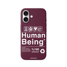 iPhone Human Being Premium Telefon Kılıfı Bordo - Sumthincs